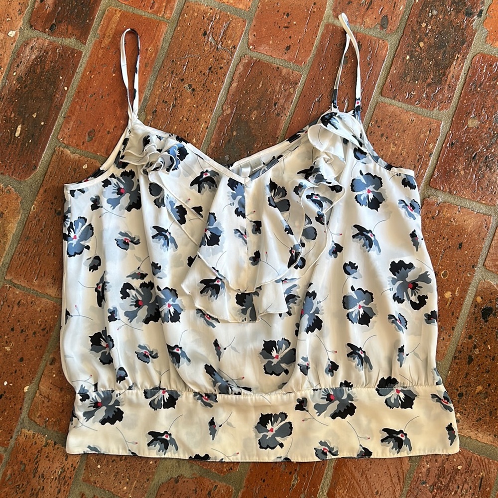 LC Lauren Conrad Sleeveless Floral Banded Top szL - Picture 6 of 12